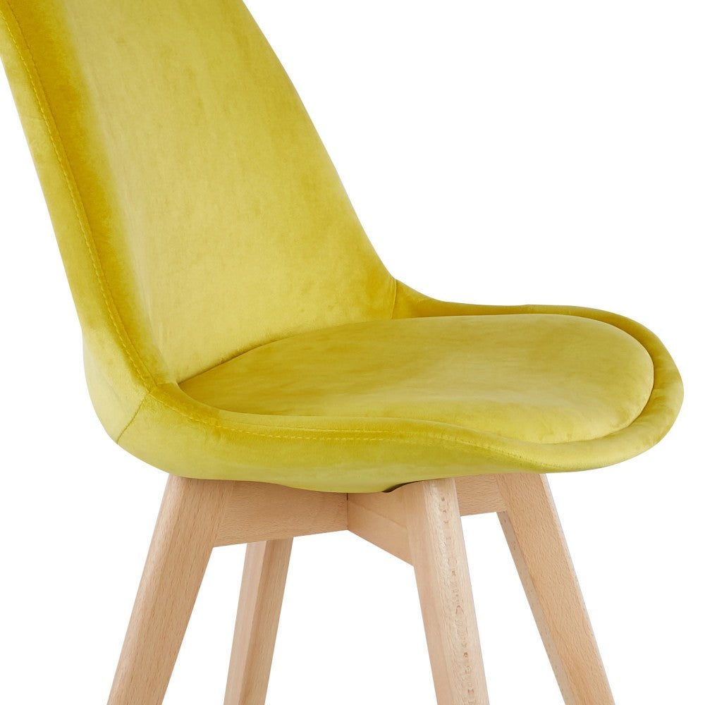 SILLA MEG VIP TERCIOPELO AMARILLO
