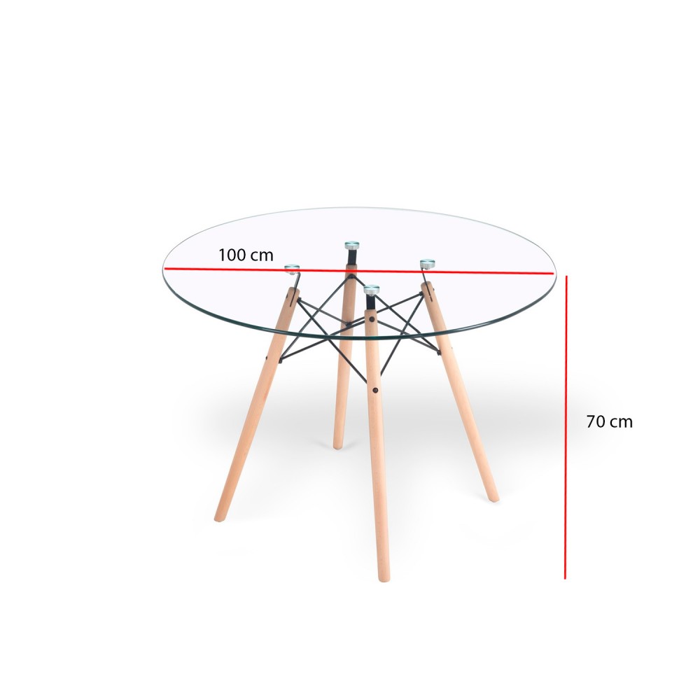 MESA TOW CRISTAL 100X100