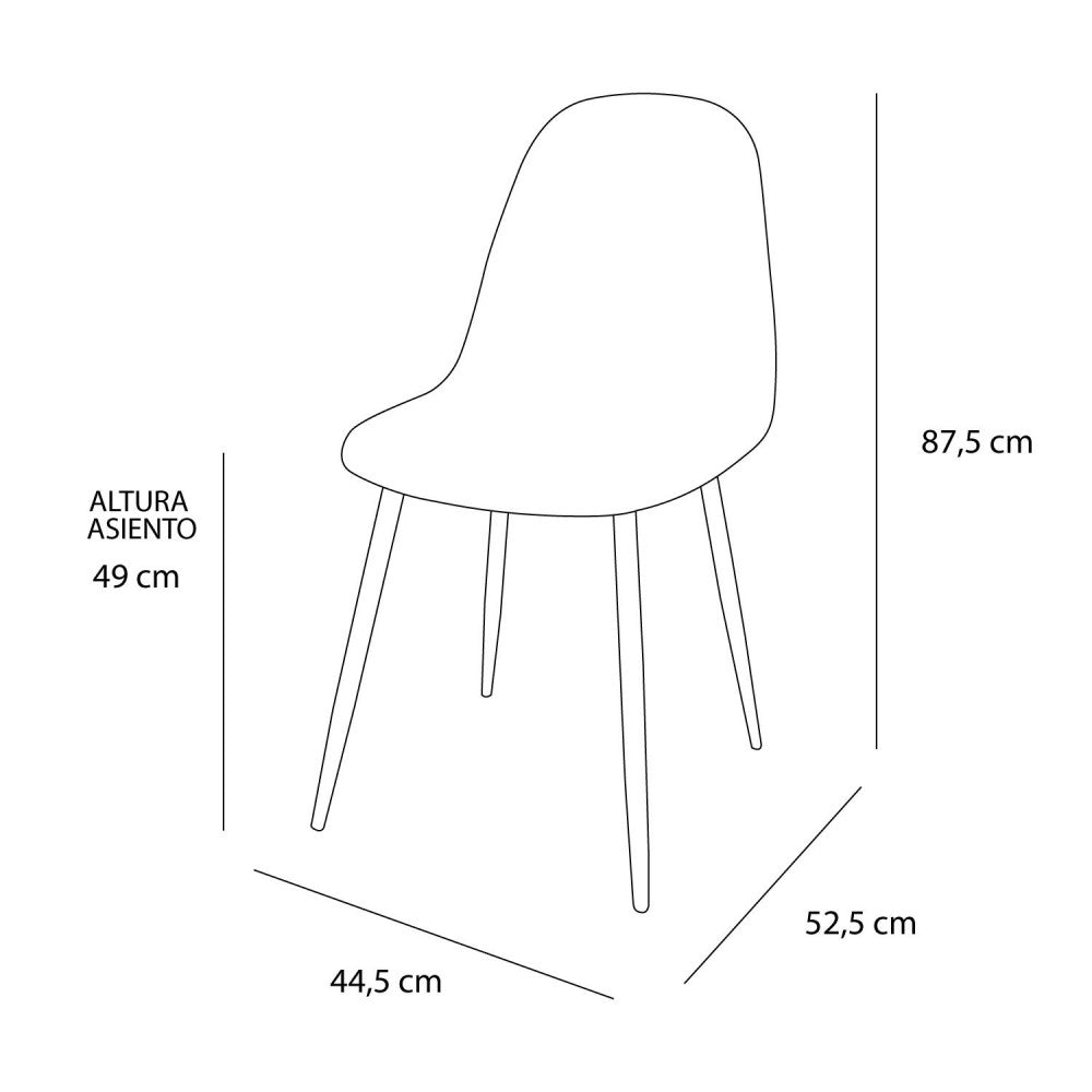 SILLA ZES TERCIOPELO ARENA-PATA HAYA