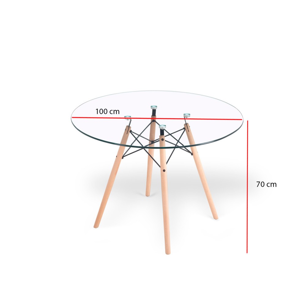 MESA TOW CRISTAL 100X100