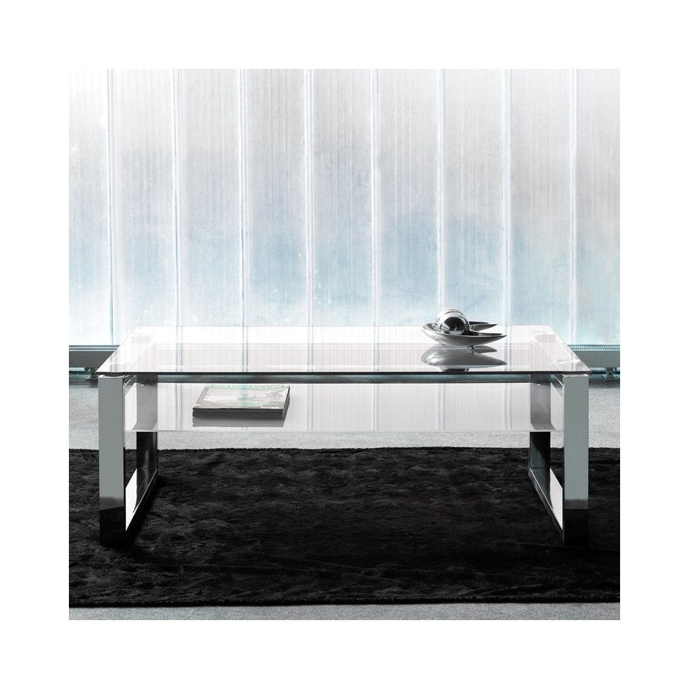 MESA DE CENTRO MOO - RECTANGULAR CRISTAL TRANSPARENTE