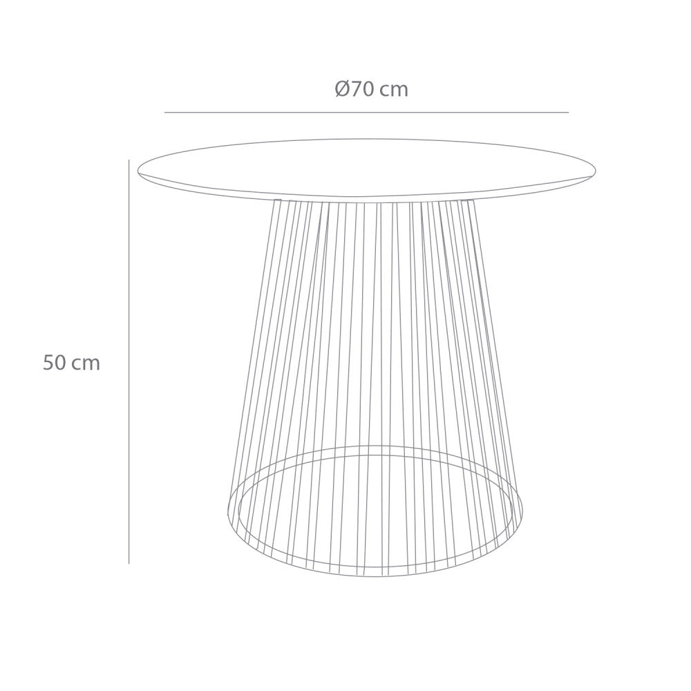 MESA NIN DE CENTRO BLANCA 70 CM