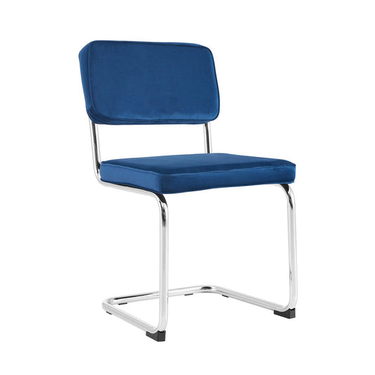 SILLA ECLIP TERCIOPELO AZUL