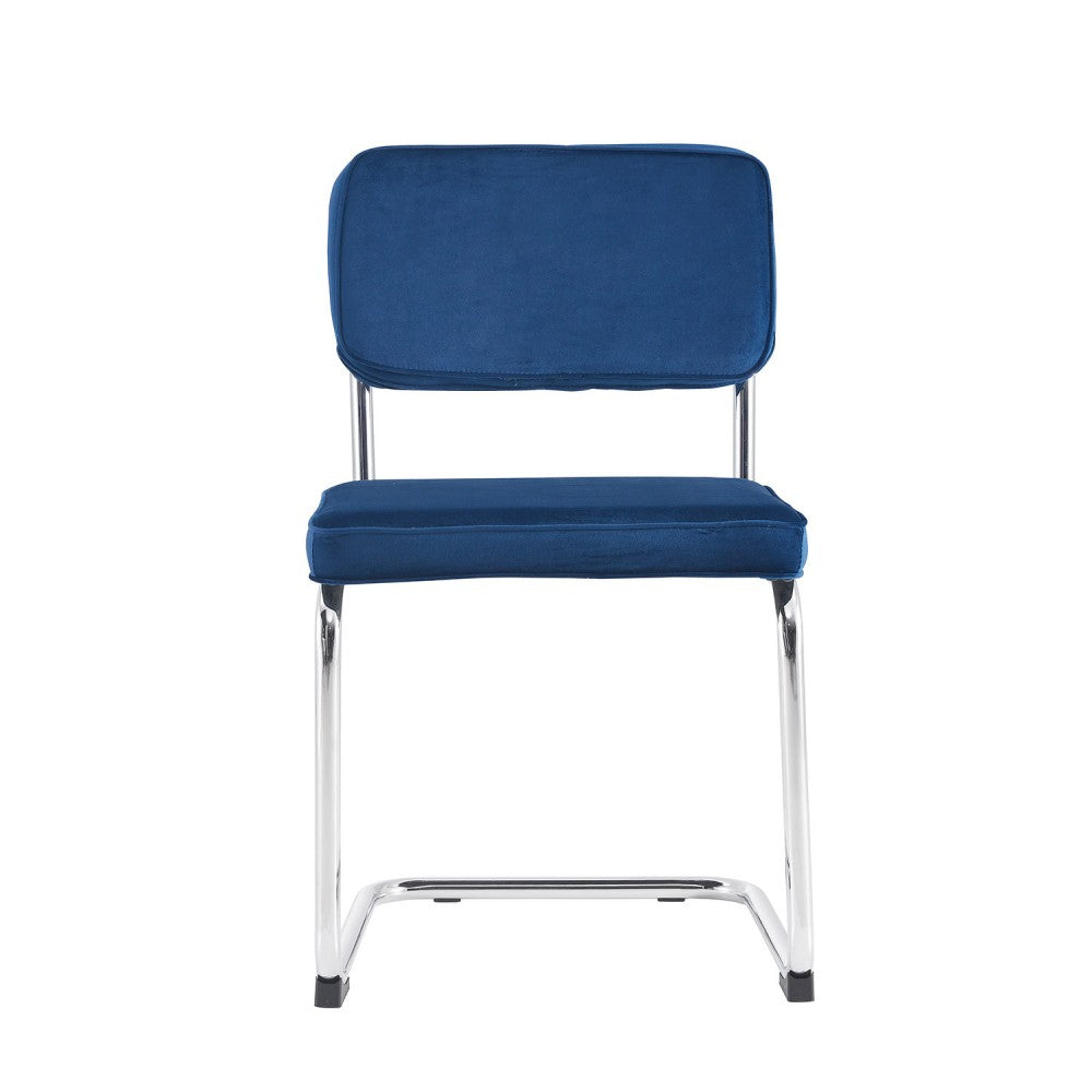 SILLA ECLIP TERCIOPELO AZUL