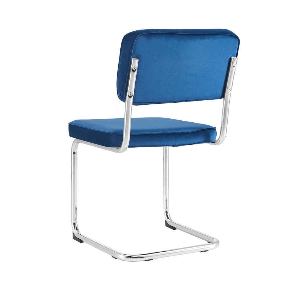 SILLA ECLIP TERCIOPELO AZUL