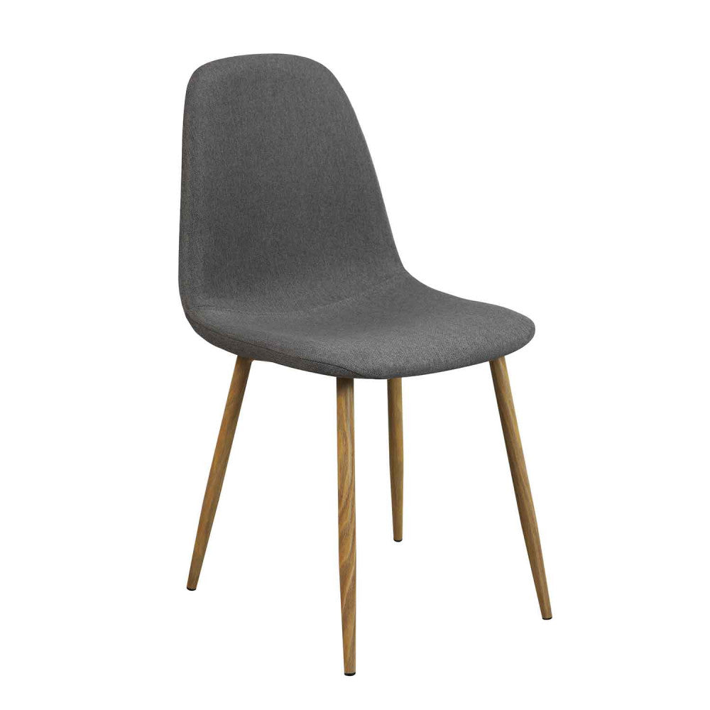 SILLA FRID GRIS COFFEE PATA NATURAL