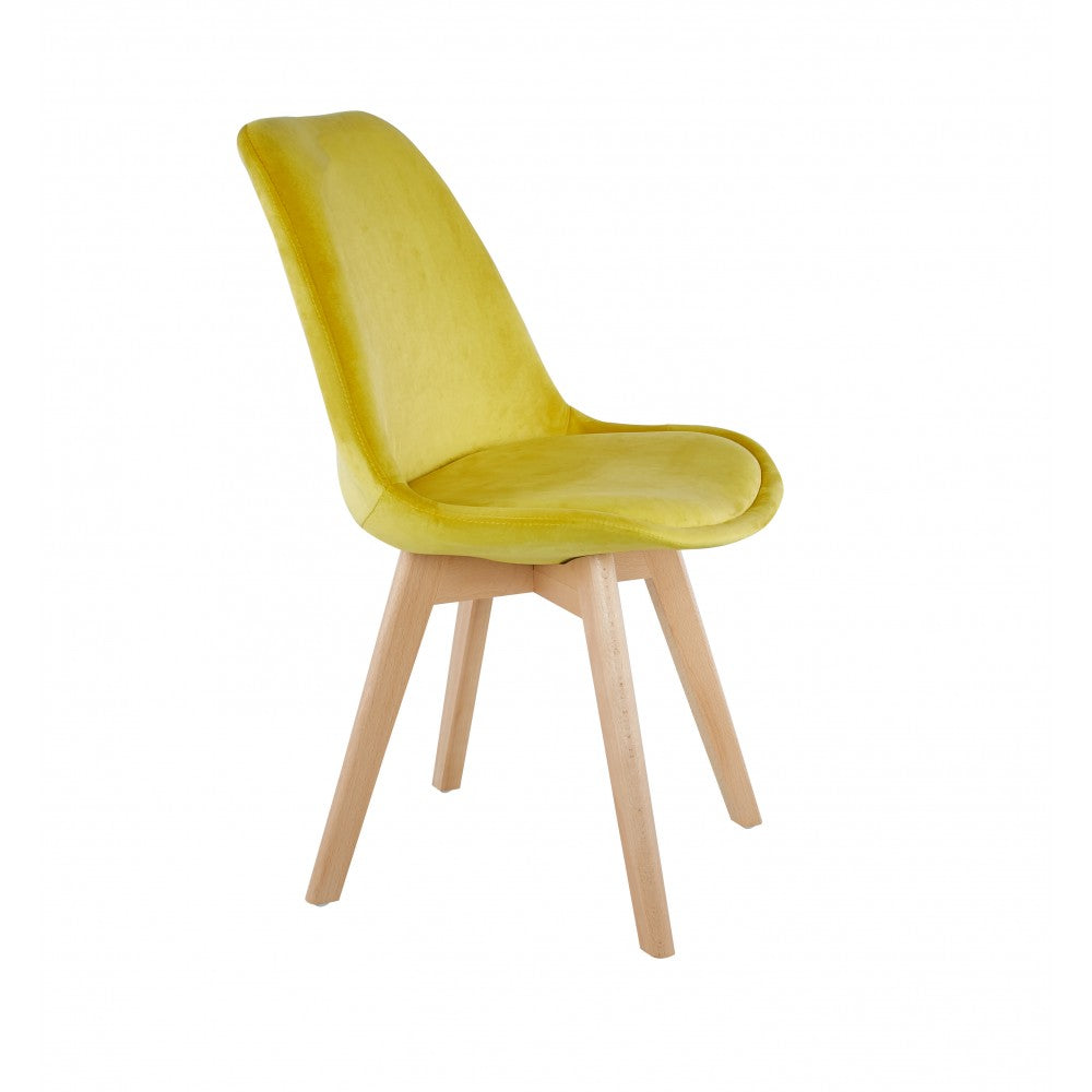 SILLA MEG  VIP TERCIOPELO AMARILLO