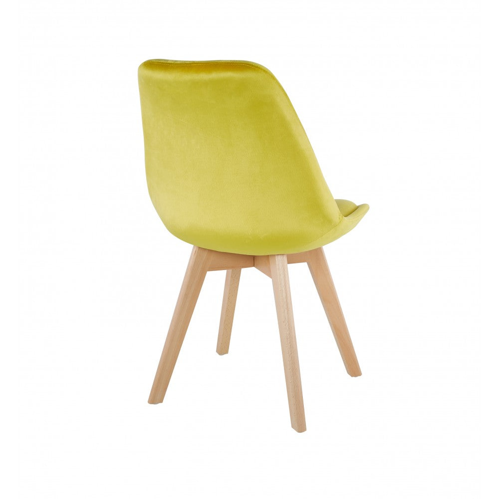 SILLA MEG  VIP TERCIOPELO AMARILLO