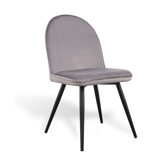 SILLA VEL TERCIOPELO GRIS