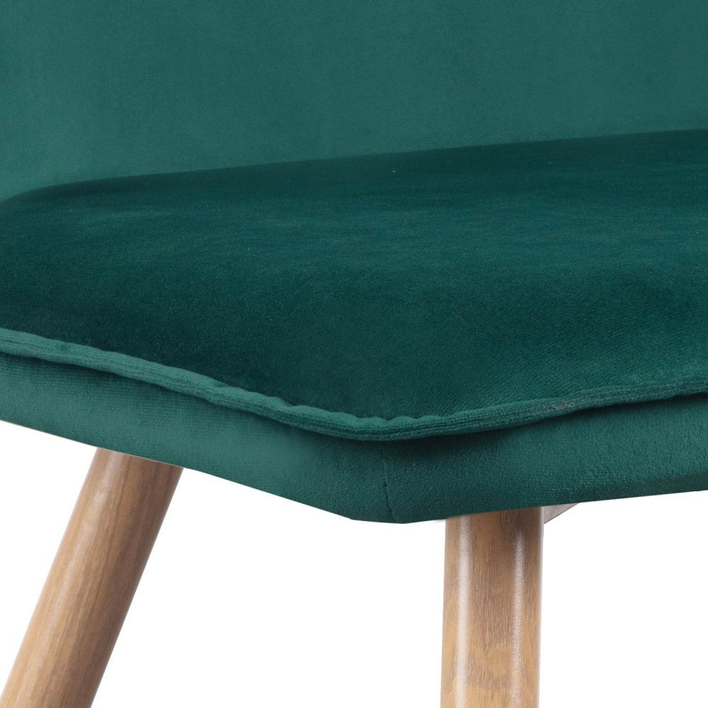 SILLA VEL TERCIOPELO VERDE PATA HAYA